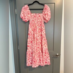 Abercrombie Pink Floral Puff Sleeve Dress